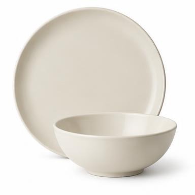 Everyday Ceramic Plate & Bowl Set