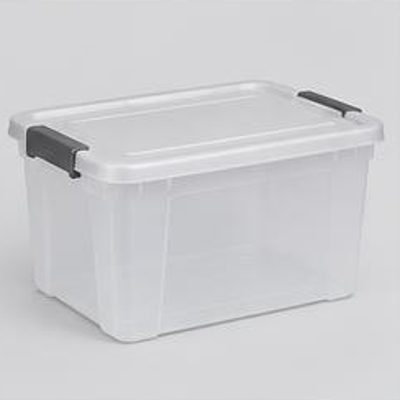 Plastic Storage Tote with Lid